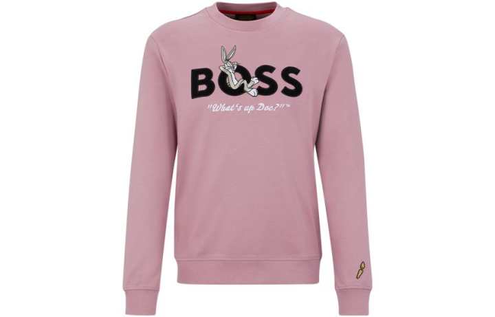 HUGO BOSS HUGO BOSS HUGO BOSS X LOONEY TUNES SS23 Sweatshirt Men's Light Pink