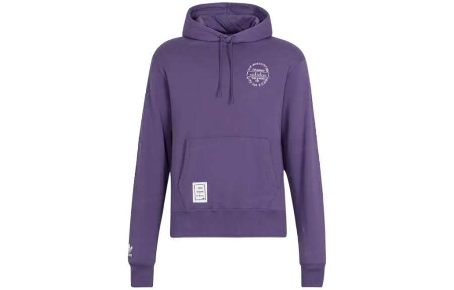 Adidas Originals Sweatshirts Unisex Purple Hooded Moderate Regular