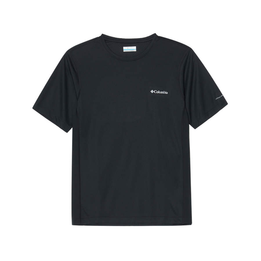 Columbia T Shirts Men's Black Crew Neck Moderate Straight Fit