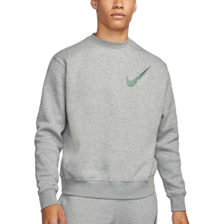 Nike Nike Sweatshirts Men's Gray Crew Neck Moderate Regular