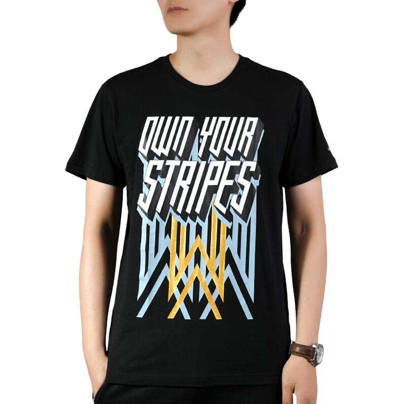 Adidas Adidas T Shirts Men's Black Crew Neck Moderate Straight Fit