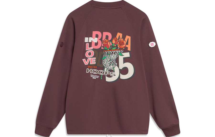 Li-Ning Li Ning Sweatshirt Unisex Deep Purplish Red