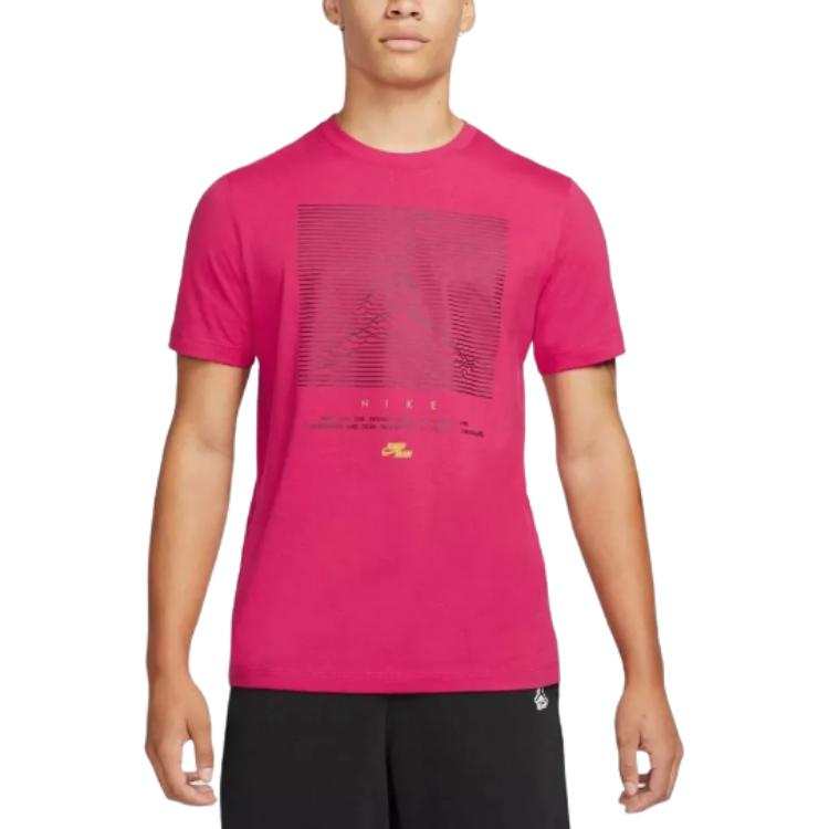 Jordan Jordan T Shirts Men's Red Crew Neck Moderate Straight Fit