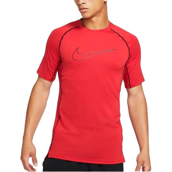 Nike Nike T Shirts Men's Red Crew Neck Moderate Straight Fit