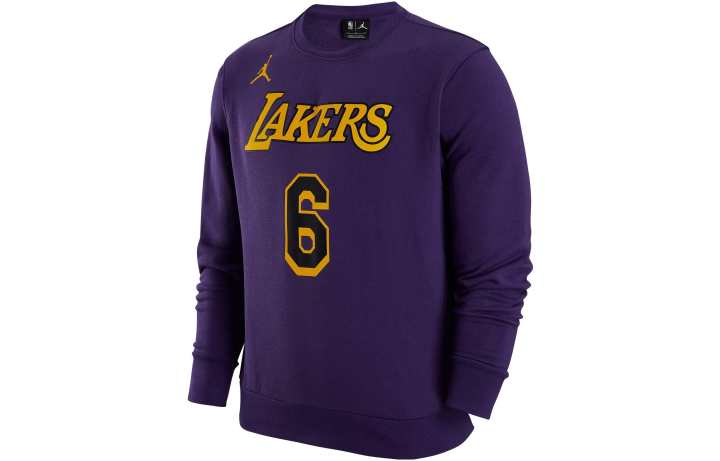 Jordan Jordan Nba Los Angeles Lakers LeBron James Fleece Loose Fit Sweatshirt