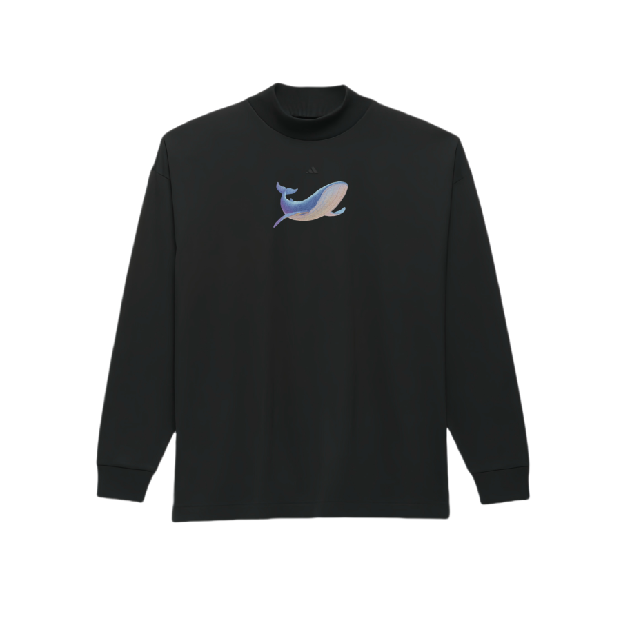 Adidas Adidas T Shirts Unisex Black Stand Collar Moderate Straight Fit