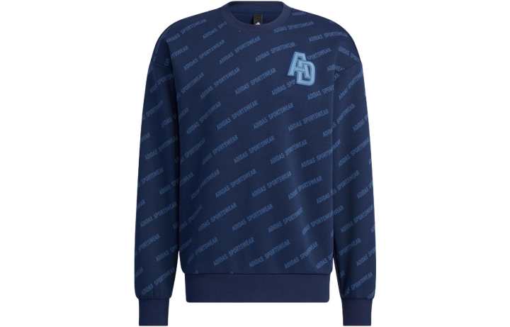 Adidas Adidas Sweatshirts Men's Blue Crew Neck Moderate Regular