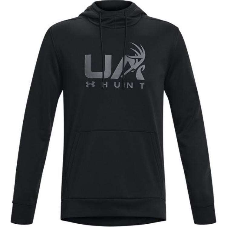 Under Armour Sweatshirts Men's Black Hooded Moderate Regular