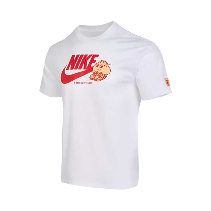 Nike Nike T Shirts Men's White Crew Neck Moderate Straight Fit