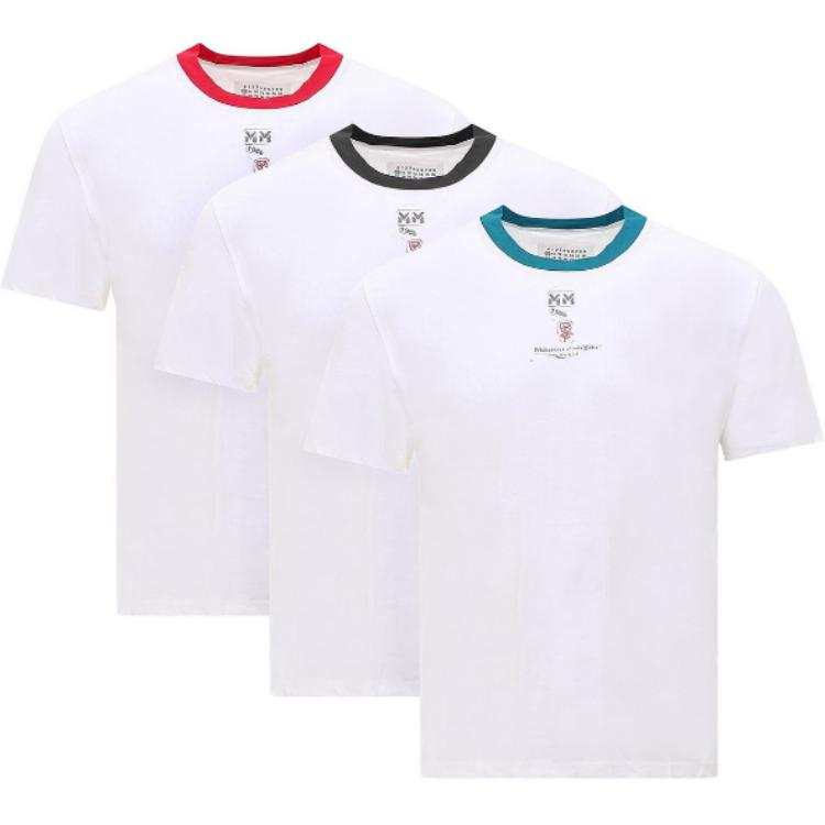 Maison Margiela T Shirts Men's Crew Neck Moderate Straight Fit