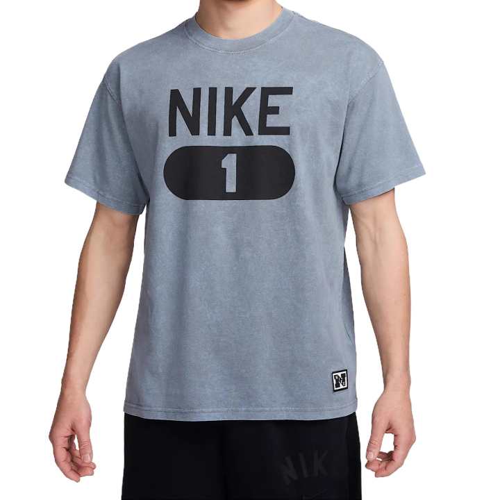 Nike Nike T Shirts Men's Smoke Gray Crew Neck Moderate Straight Fit
