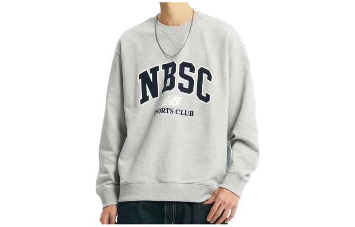 New Balance New Balance Sweatshirts Men's Gray Crew Neck Moderate Regular