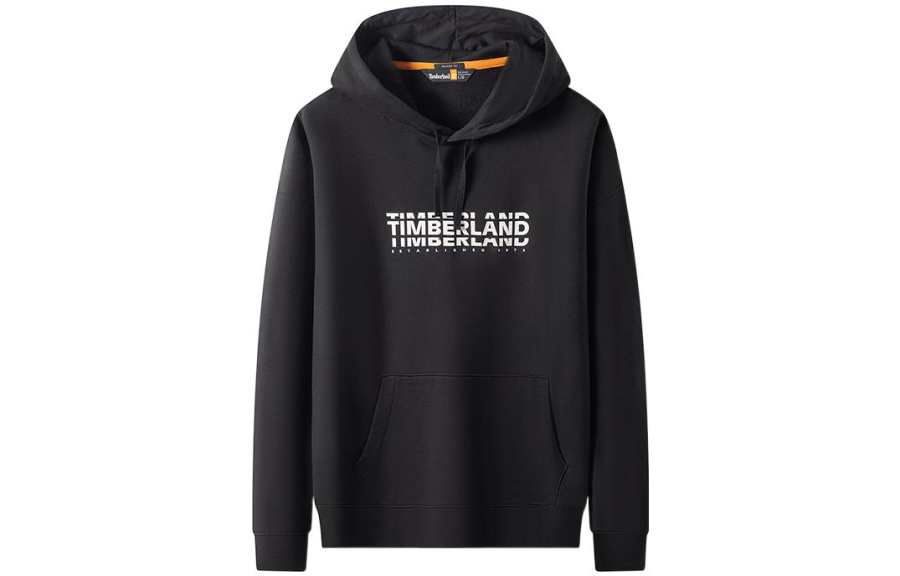 Timberland Sweatshirts Men's Black Hooded Moderate Regular