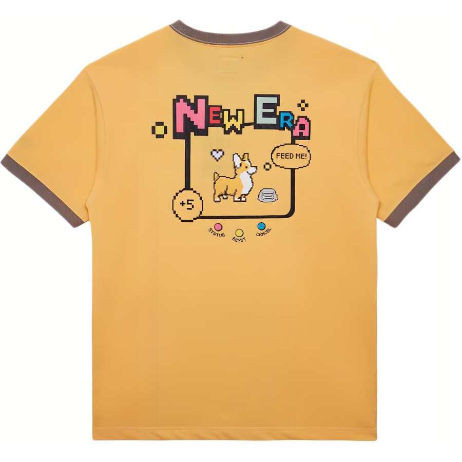 New Era T Shirts Unisex Yellow Crew Neck Moderate