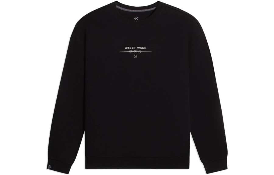 Li-Ning Li Ning Sweatshirts Men's Black Crew Neck Moderate Regular