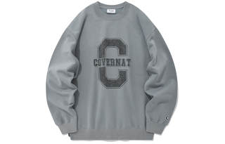 COVERNAT Sweatshirts Unisex Blue Crew Neck Moderate Regular