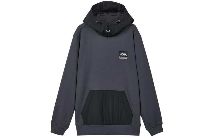 Skechers Sports Life Collection Solid Color Minimalist Style Thickened And Fleece Lined Sweatshirt Unisex Odyssey Gray
