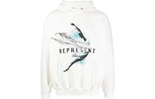 REPRESENT Sweatshirts Men's White Hooded Moderate