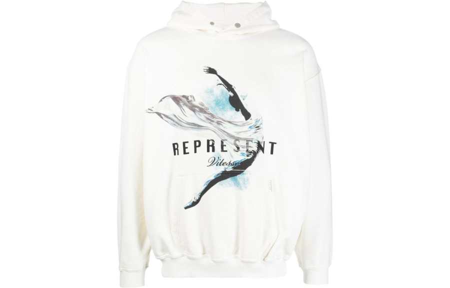 REPRESENT REPRESENT Sweatshirts Men's White Hooded Moderate