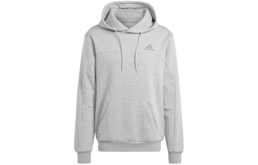 Adidas Adidas Sweatshirts Men's Gray Hooded Moderate Regular