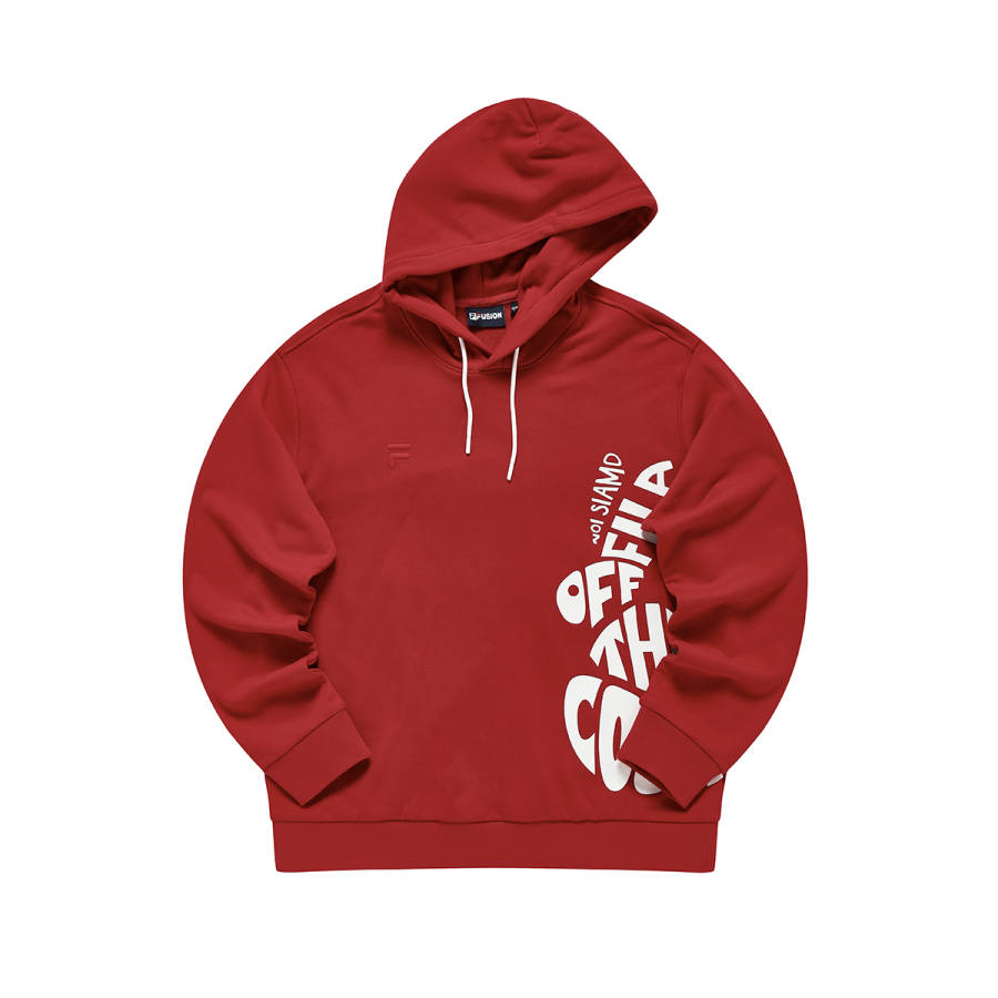 FILA FUSION CNY Fusion Sweatshirts Men's Garnet Red Hooded Moderate Regular