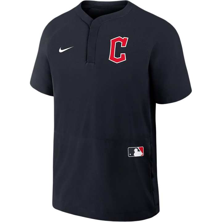 Nike Nike Cleveland Guardians Authentic Collection Men's Nike Mlb Short Sleeve Windshirt