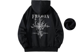 FREO3N Sweatshirts Unisex Hooded Thickened Regular
