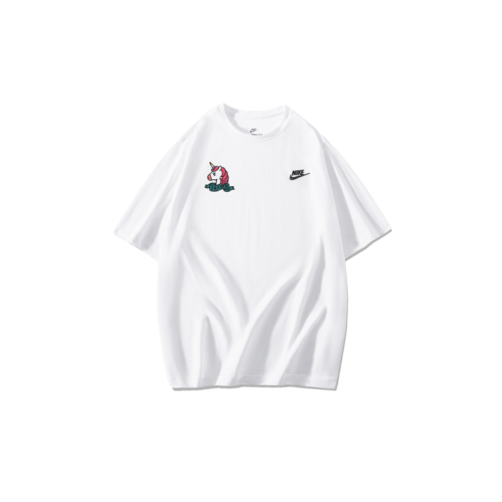 Nike Nike T Shirts Men's White Crew Neck Moderate Straight Fit