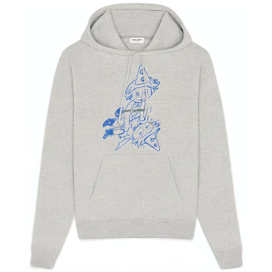 SAINT LAURENT clown-print hoodie