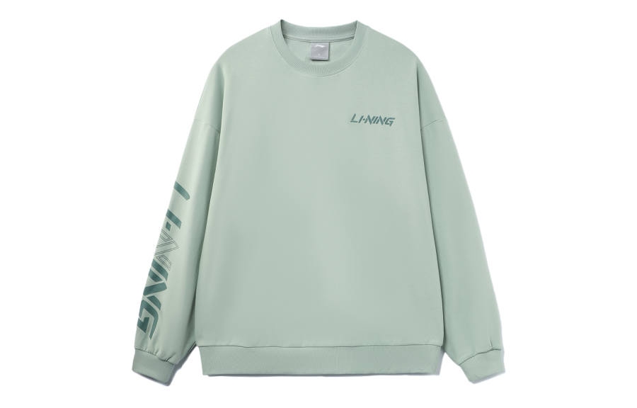 Li-Ning Li Ning Sports Fashion Collection Sweatshirt Unisex Gray Mist Green