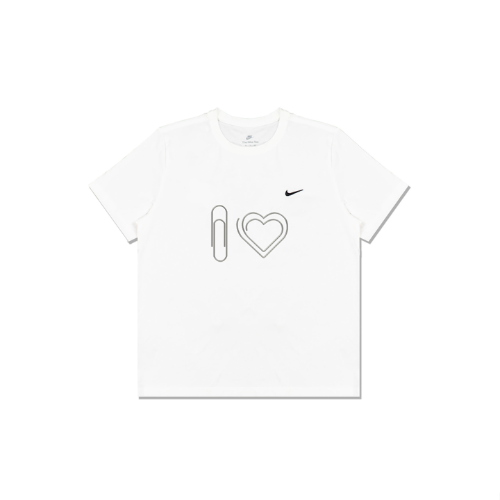 Nike Nike T Shirts Men's White Crew Neck Moderate Straight Fit