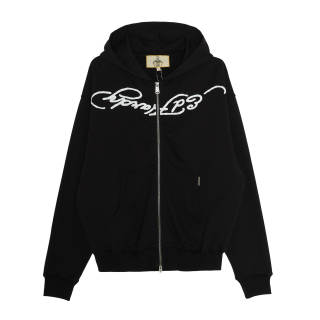 Ed Hardy Sweatshirts Men's Black E1OFM067 Hooded Moderate Cardigan