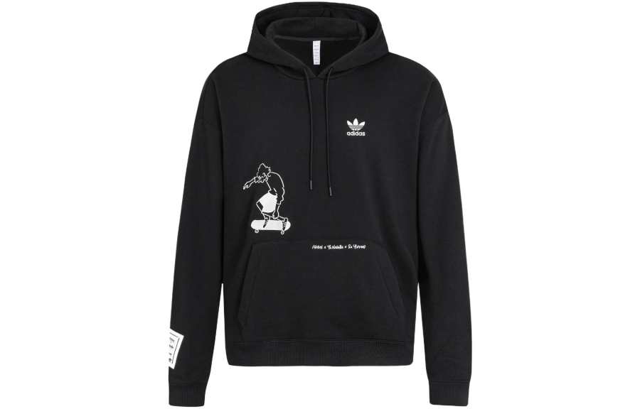 adidas originals X Nagaba Hdy M Trefoil Logo Print Pullover Hoodie