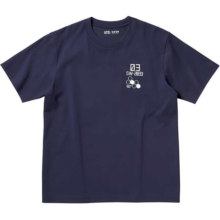 UNIQLO x GUAISHOU8HAO,LIANMINGKUAN T Shirt Unisex Navy Blue