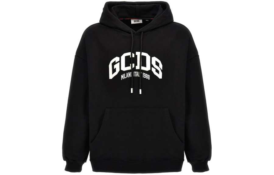 Gcds logo-embroidered hoodie