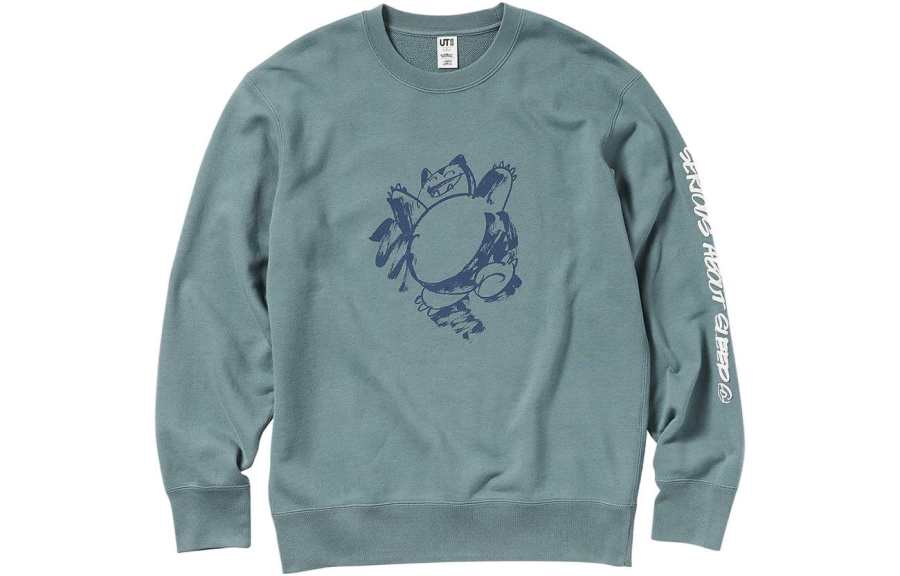 UNIQLO Sweatshirts Unisex Blue Crew Neck Moderate Regular