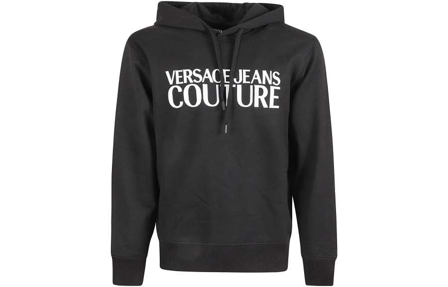 VERSACE JEANS COUTURE Logo Printed Drawstring Hoodie