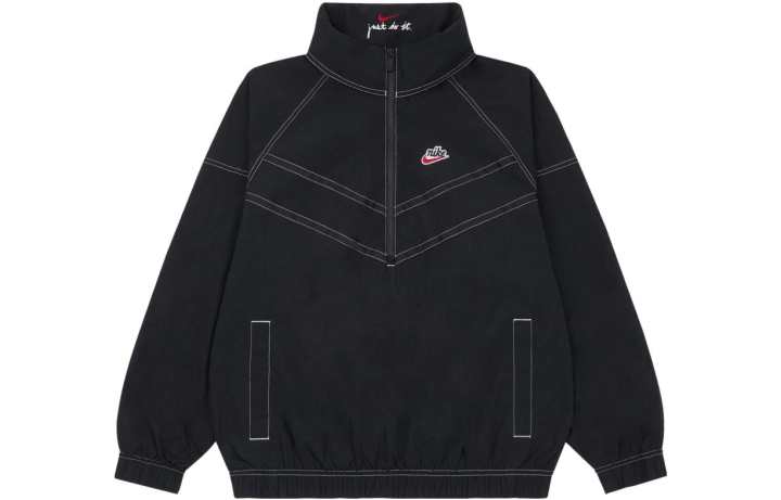 Nike Nike Sweatshirts Men's Black Half Open Collar Moderate Regular
