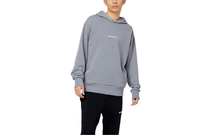 New Balance New Balance Sweatshirts Men's Light Gray Hooded Moderate Regular