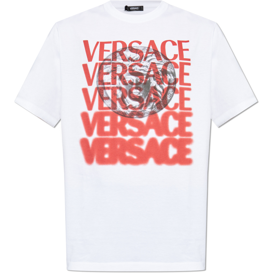 VERSACE VERSACE Logo Printed Crewneck T Shirt