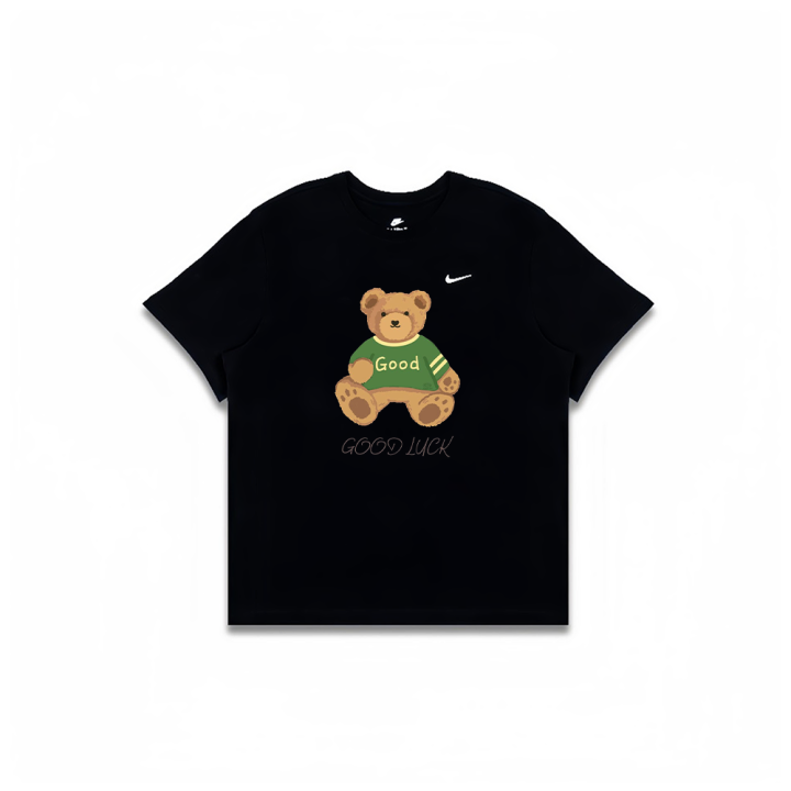 Nike Nike T Shirts Men's Black Crew Neck Moderate Straight Fit