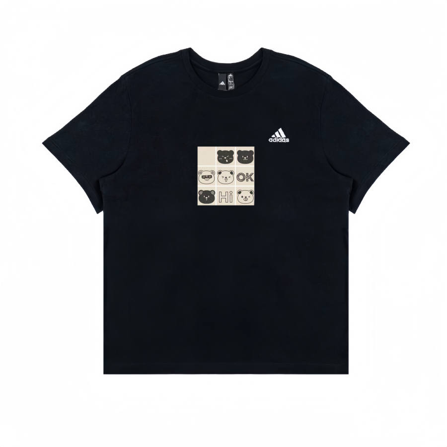 Adidas Adidas T Shirts Unisex Black Crew Neck Moderate Straight Fit