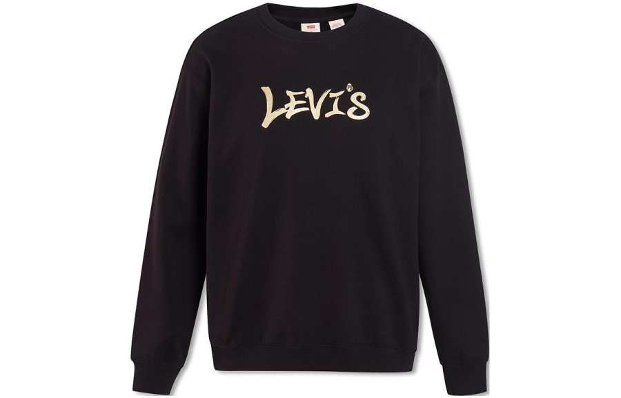 Levis Levis Sweatshirts Men's Black Crew Neck Moderate Regular