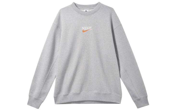 Nike Nike Sweatshirts Men's Gray Crew Neck Moderate Regular