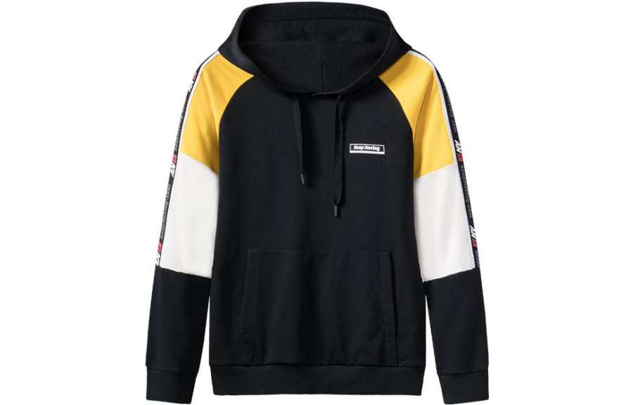 ANTA Variety Training Collection Sweatshirts Unisex Black Hooded Moderate Regular