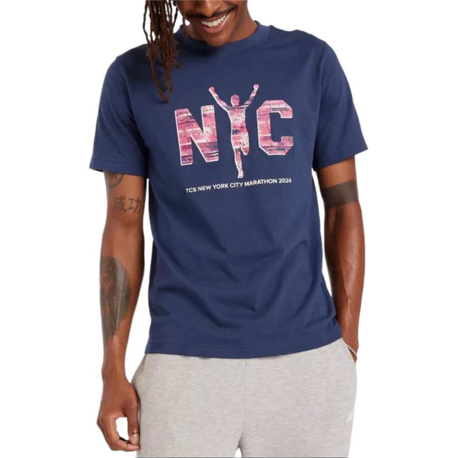 New Balance New Balance NYC Marathon Graphic T Shirt Men's Marine Blue