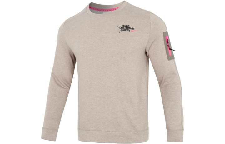 Nike Nike Sweatshirts Men's Gray Crew Neck Moderate Regular