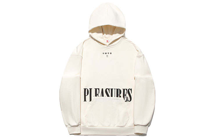 Li-Ning Li Ning X PLEASURES Sweatshirts Unisex Ecru Hooded Moderate Regular