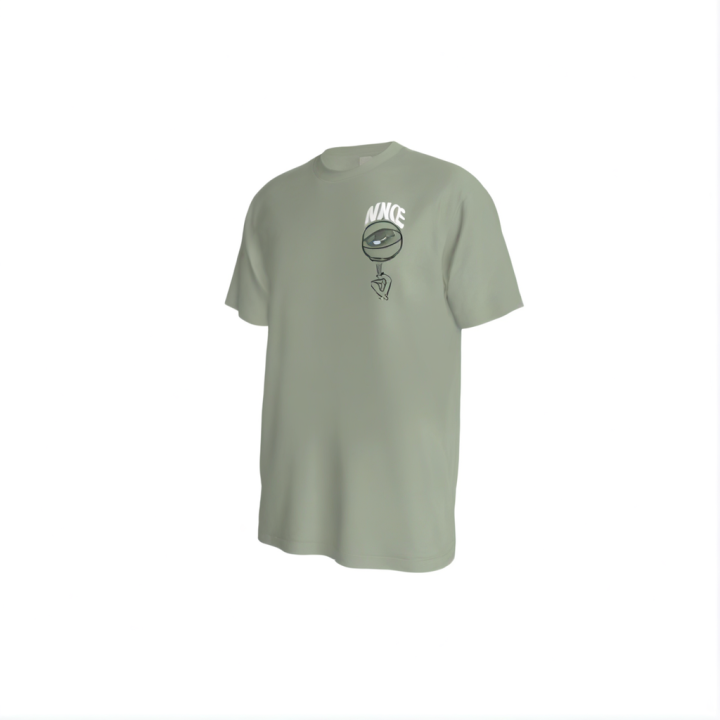 Nike Nike T Shirts Men's Green Crew Neck Moderate Straight Fit
