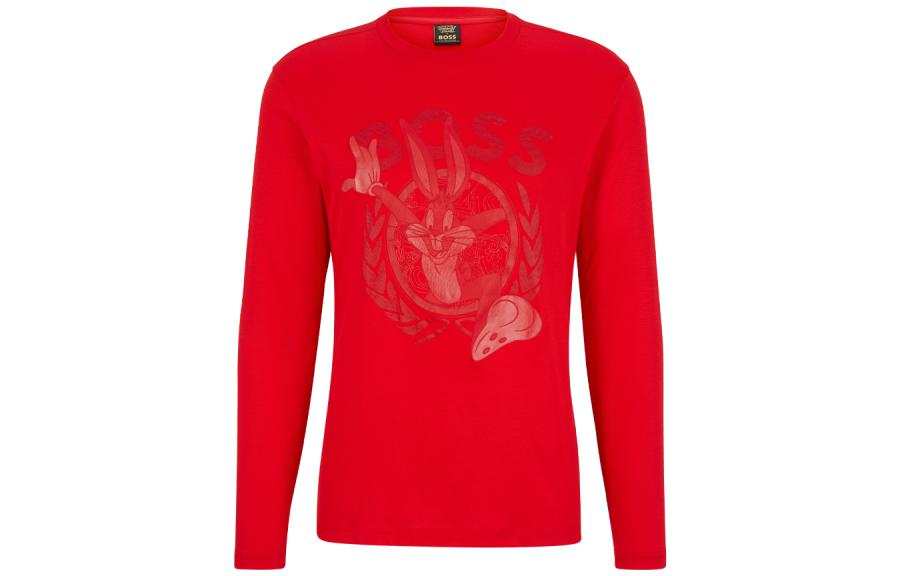 HUGO BOSS X LOONEY TUNES SS23 Sweatshirts Men's Red Crew Neck Moderate